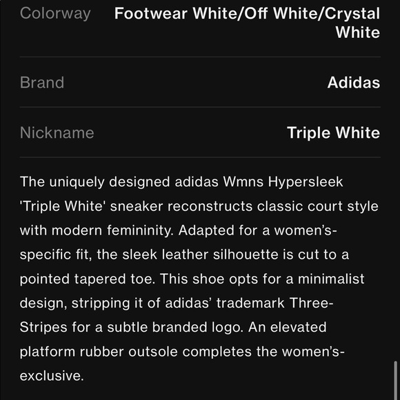 Adidas hypersleek women white sneakers NWT - Picture 7 of 9